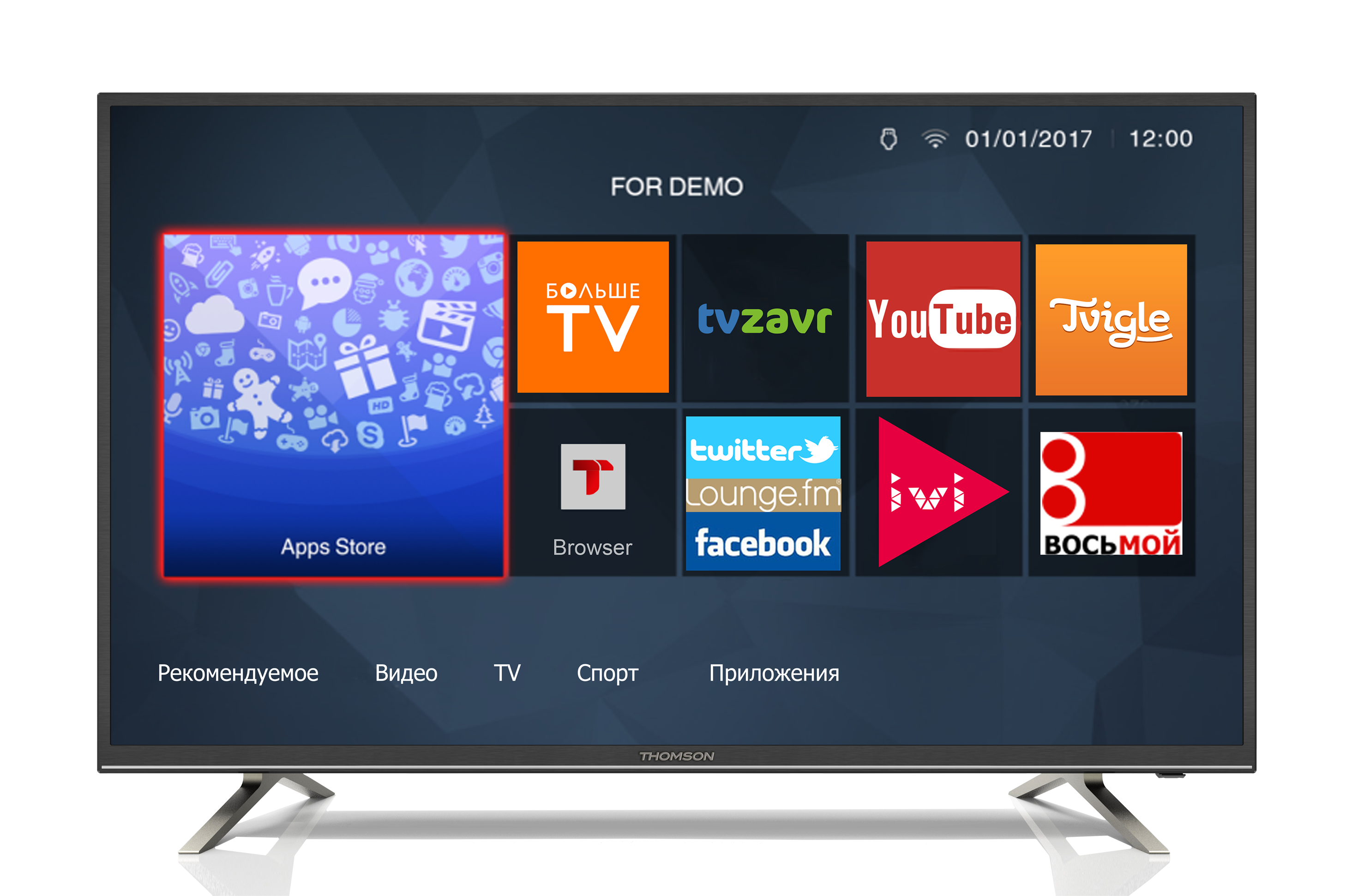 

Телевизор LED 55" Thomson T55FSM5040 Черный, Full HD, 1920x1080, WiFi, SMART, DVB-T/T2/C/S/S2, 3x HDMI 1.4, 2хUSB