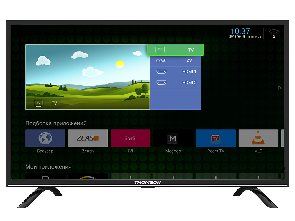 

Телевизор Thomson T55FSL5130 LED 55" Black, 16:9, 1920x1080, Smart TV, 4000:1, 300 кд/м2, 2xUSB, 3xHDMI, AV, Wi-Fi, RJ-45, DVB-T, T2, C, S2