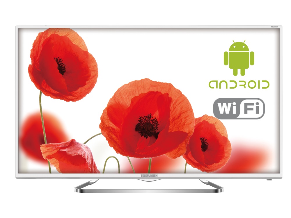 

Телевизор Telefunken TF-LED32S63T2S LED 32" White, Smart TV, 16:9, 1366х768, 3000:1, 220 кд/м2, USB, HDMI, AV, Wi-Fi, RJ-45, DVB-T, T2, C