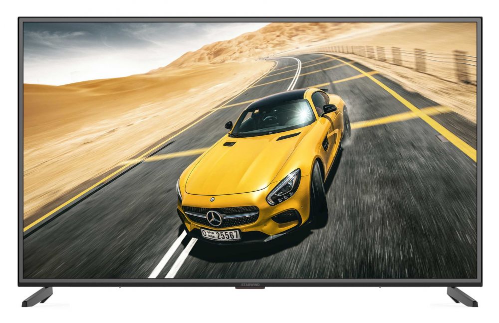 

Телевизор StarWind SW-LED55U303BS2 LED 55" Black, 16:9, 3840x2160, 1200:1, 330 кд/м2, USB, HDMI, VGA, AV, DVB-T, T2, C, S2