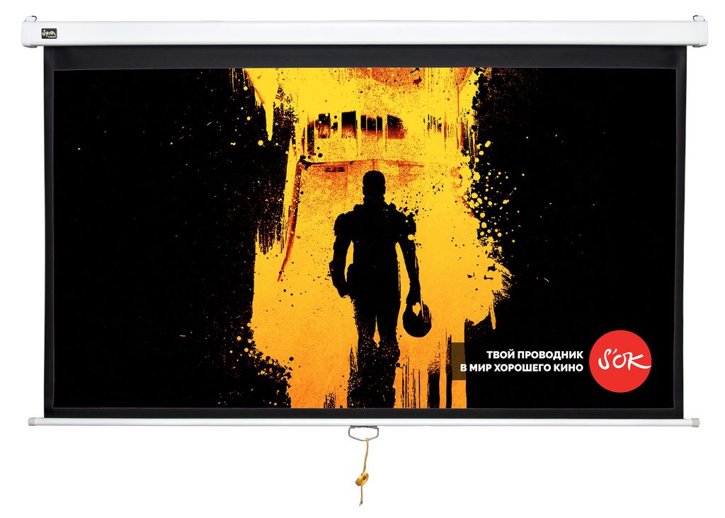 

Экран настенно-потолочный Cinema S'OK SCPSW-266x150 белый 16:9 ручной 266x150см