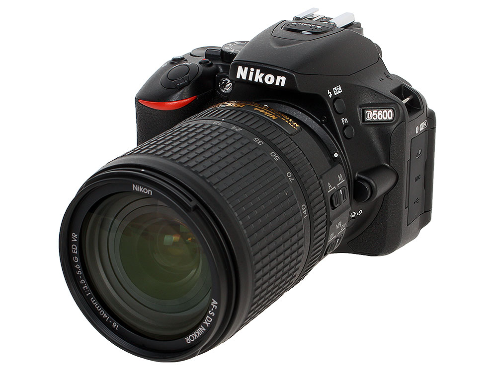 

Зеркальный фотоаппарат Nikon D5600 KIT 18-140 AF-S VR Black 24.2 Mp, 23.5 x 15.6 мм / max 6000 x 4000 / экран 3.2" / 0,415 г