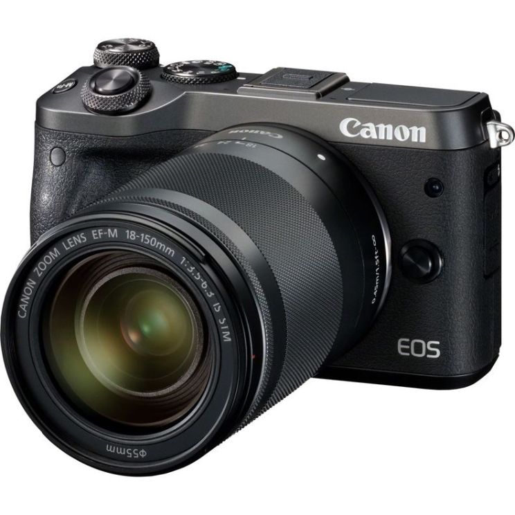 

Фотоаппарат Canon EOS M6 24.2Mpix 3" 1080p WiFi 18-150 IS STM f/ 3.5-6.3 LP-E17 черный 1724C022