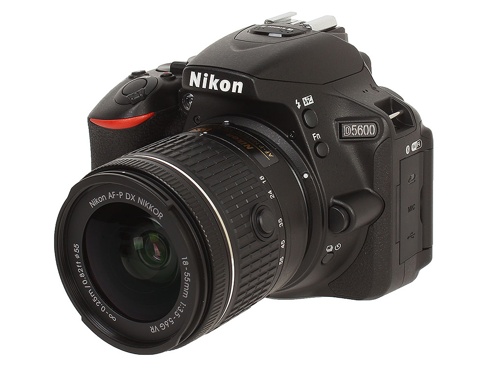 

Зеркальный фотоаппарат Nikon D5600 KIT AF-P 18-55 VR + AF-P 70-300 VR Black 24.8 Mp, / max 6000x4000 / Wi-Fi / поворотный экран 3" / 415 г