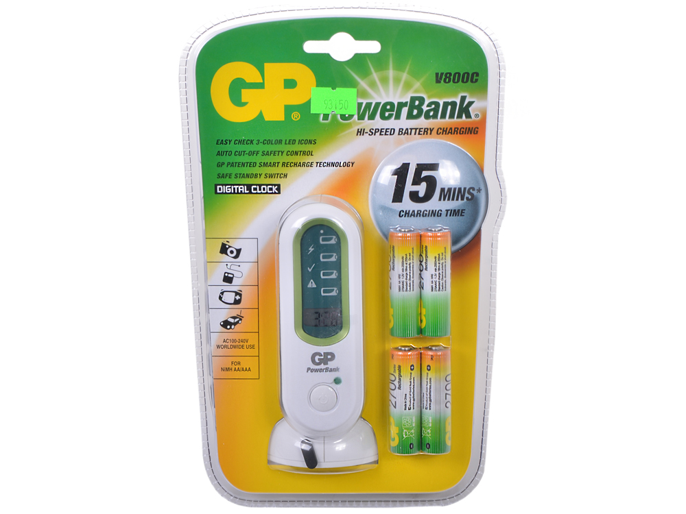 

Зарядное устр. PowerBank 15мин. + Аккум. 4шт. 2700mAh (PB80GS270SA-UE4)