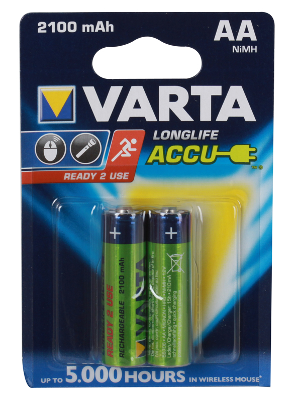 Аккумулятор VARTA Ready2Use AA 2100 мА-ч бл 2 56706101402