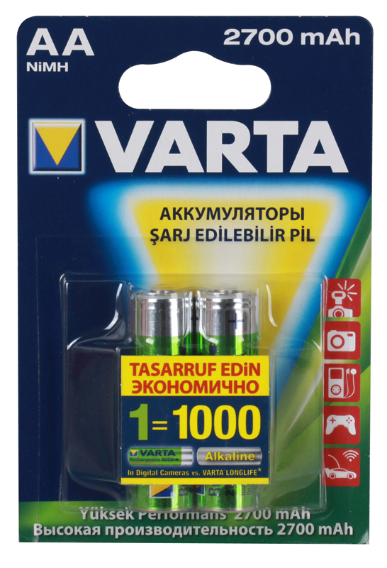 Аккумуляторы VARTA Professional AA 2700mAh