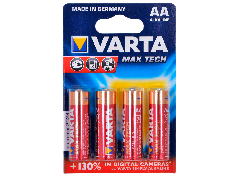 

Батарейки VARTA MAX TECH AA бл 4 04706101404