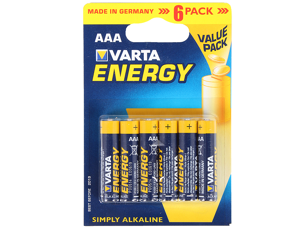 

Батарейки VARTA Energy AAA блистер 6 04103229416