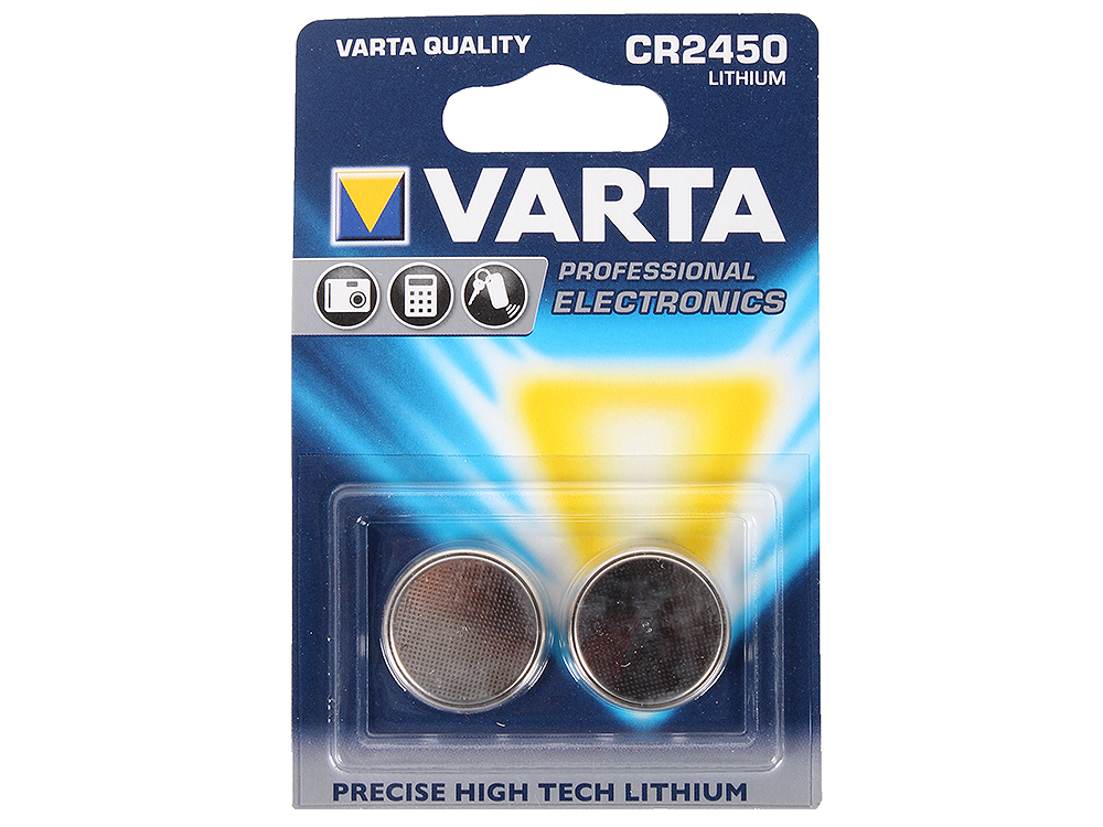 

Элемент питания VARTA ELECTRONICS CR2450 блистер 2 06450101402