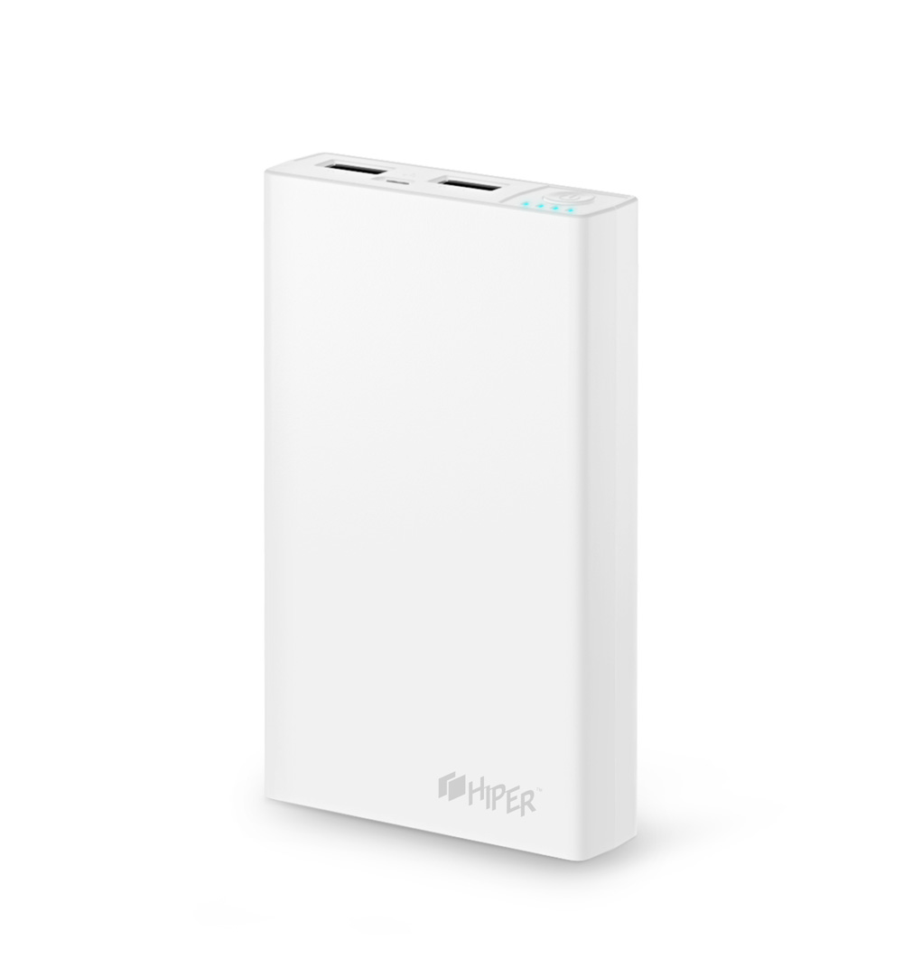 

Внешний аккумулятор Hiper RP12500 White, 12500mAh, 2xUSB 2.1A, Li-Ion, индикатор заряда