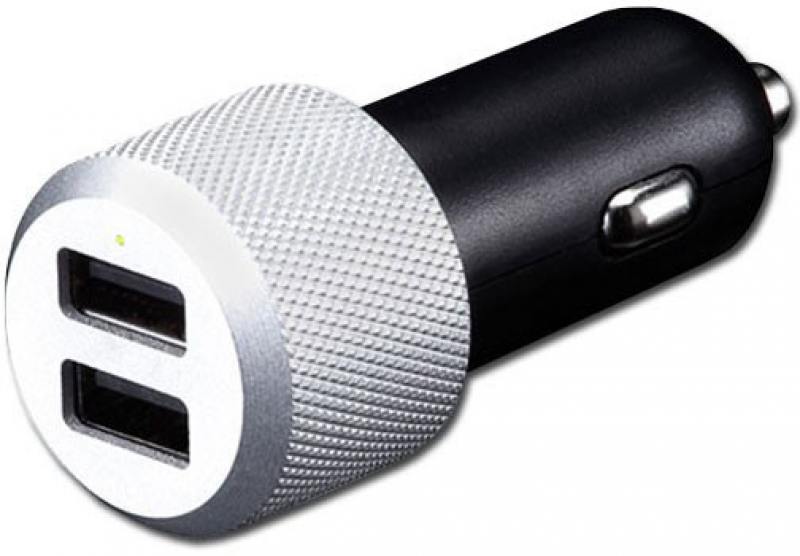 

Автомобильное зарядное устройство Just Mobile Highway Max CC-128S 2.4А 2 х USB серебристый