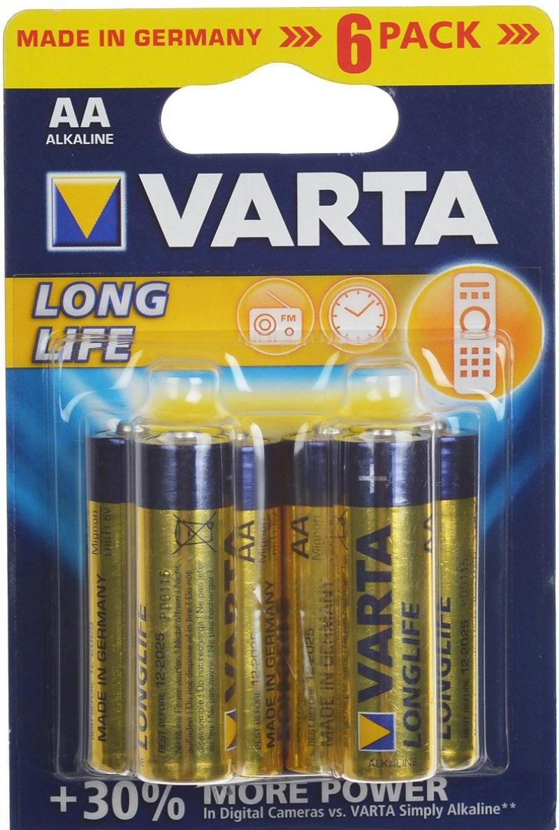 

Батарейки Varta Longlife AA 6 шт