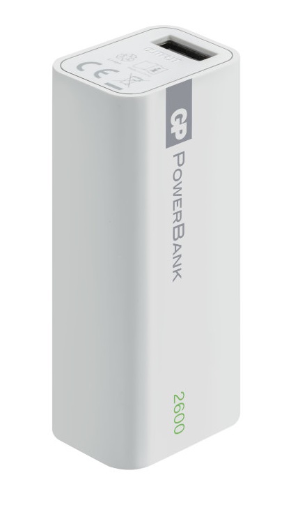 

Портативное зарядное устройство GP Portable PowerBank 1C02AWE 2600mAh USB белый