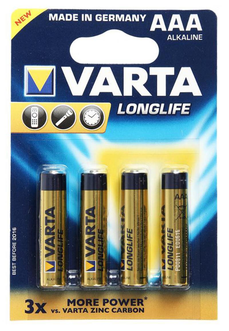 

Батарейки Varta Longlife AAA 4 шт