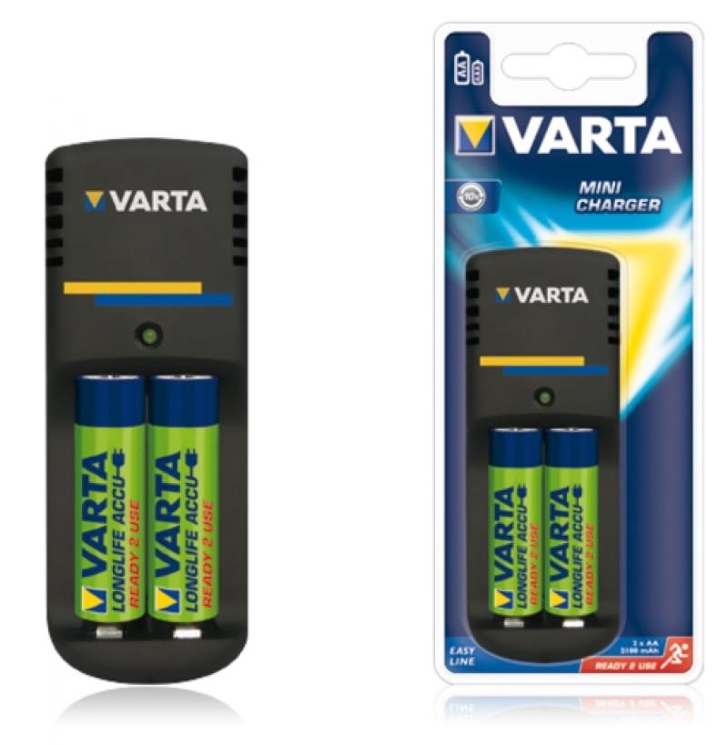 

Зарядное устройство + аккумуляторы 2100 mAh Varta Mini Charger AA/AAA 2 шт