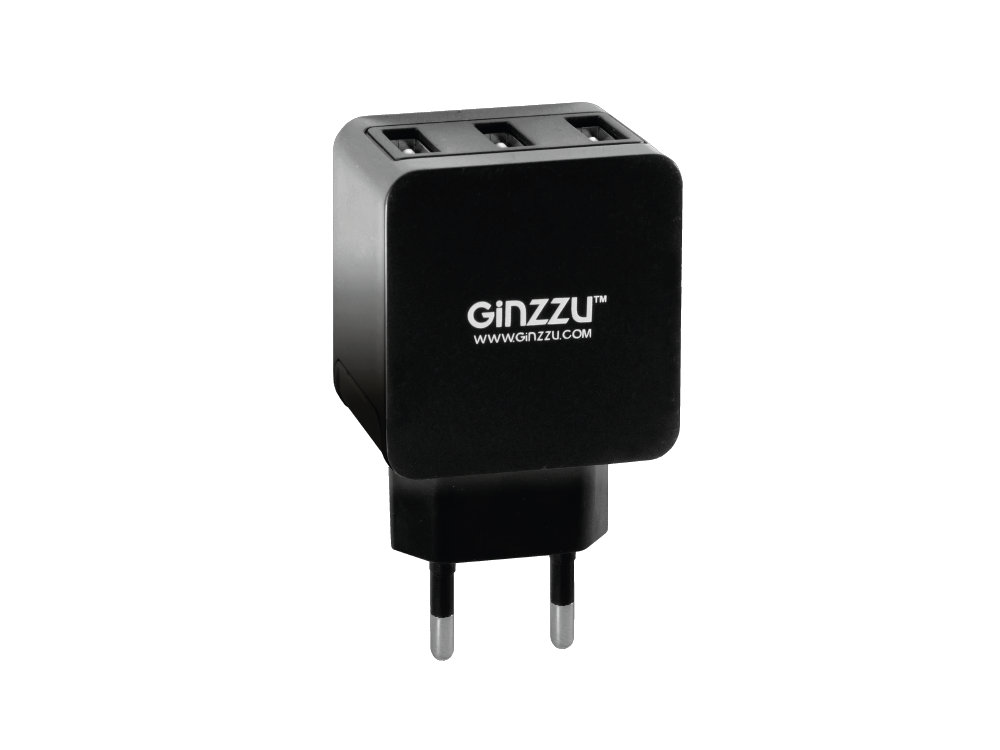 

Сетевое зарядное устройство GINZZU GA-3315UB, 5В/3.1A, черный