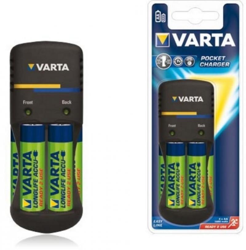 

Зарядное устройство + аккумуляторы 2100 mAh Varta Pocket Charger AA/AAA 4 шт