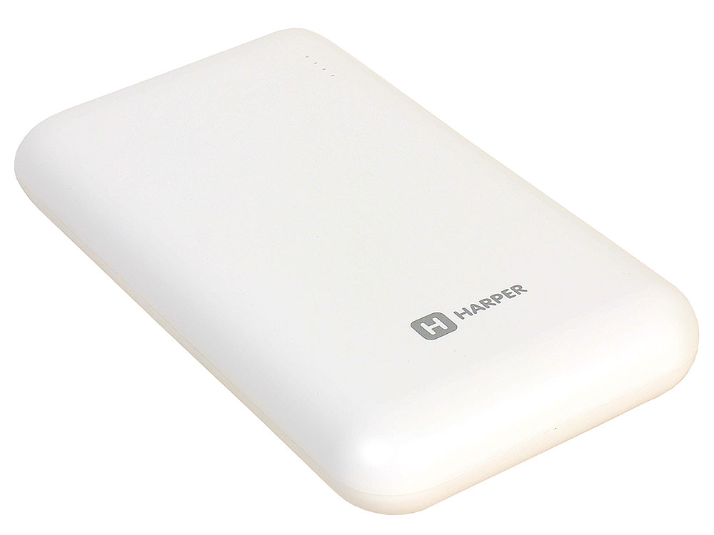 

Внешний аккумулятор HARPER PB-10010 white (10000mAh/Li-Pol; Выход 2 USB: 5V/1A и 5V/2,1A; LED индикатор)