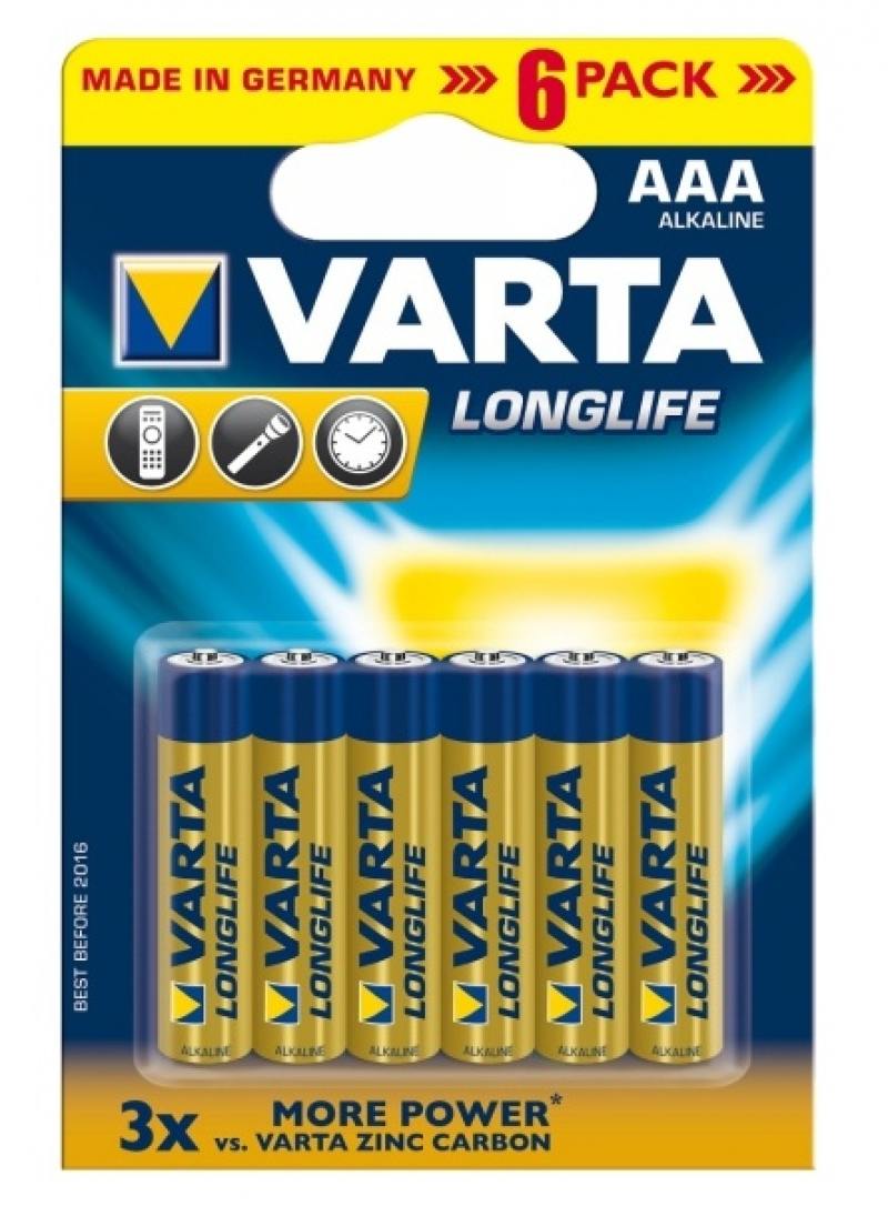 

Батарейки Varta Longlife AAA 6 шт