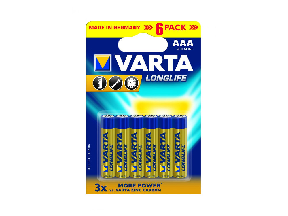 

Батарейка VARTA LONGLIFE AAA/LR03, 4+2шт. в блистере 4103101426