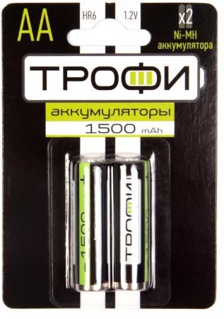 

Аккумулятор 1500 mAh ТРОФИ HR6-2BL AA 2 шт