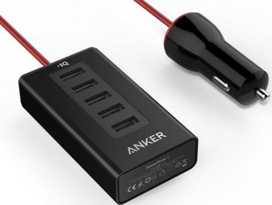 

Автомобильное зарядное устройство ANKER A2311H12 2.4А USB черный