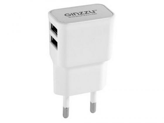 

Сетевое зарядное устройство Ginzzu GA-3210UW 5В/2.1A белый