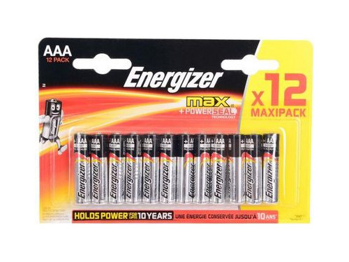 

ENERGIZER Батарейка алкалиновая MАХ LR03/E92 тип ААА 12шт