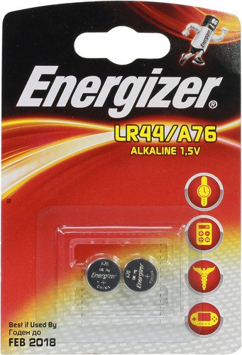 

Батарейка алкалиновая ENERGIZER LR44/A76 FSB 2шт