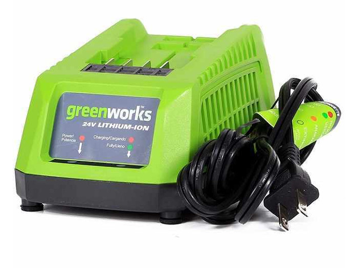 

Зарядное устройство GREENWORKS G24C 2913907 (2903607) 24в g24 220В время заряда 2Ач 30мин / 4Ач 60м