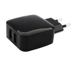 Универсальное зарядное устройство Jet.A UC-Z18 от сети 220В (2USB, 3.1А), чёрное Универсальное зарядное устройство Jet.A UC-Z18 от сети 220В (2USB, 3.1А), чёрное