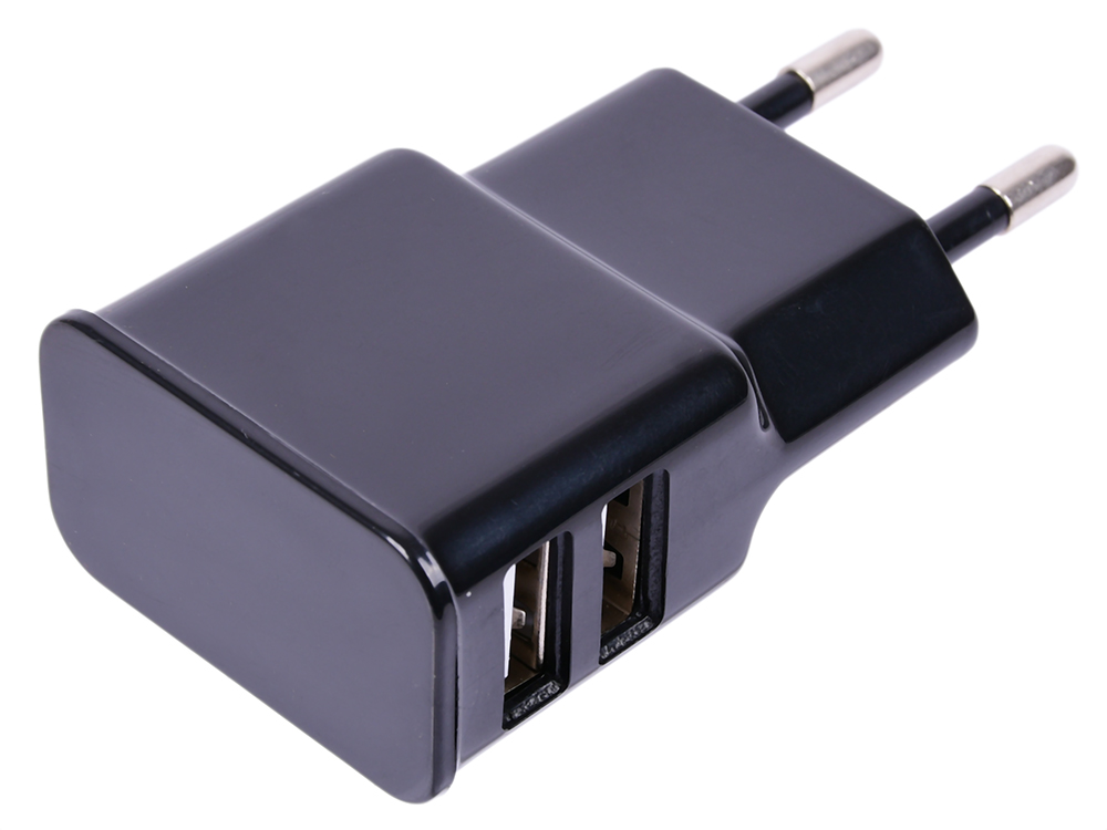 Сетевое зарядное устройство Cablexpert MP3A-PC-12 2.1A 2 х USB черный