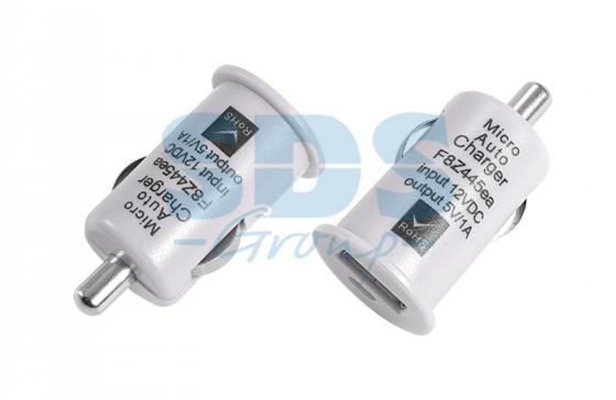 

Автозарядка в прикуриватель USB (АЗУ) (5V, 1 000mA) белая REXANT