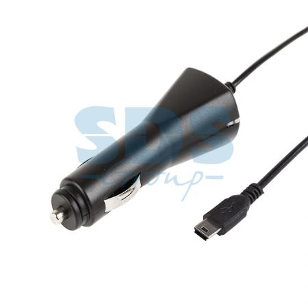 

Автозарядка в прикуриватель miniUSB (АЗУ) (5V, 1000mA) 1М черная