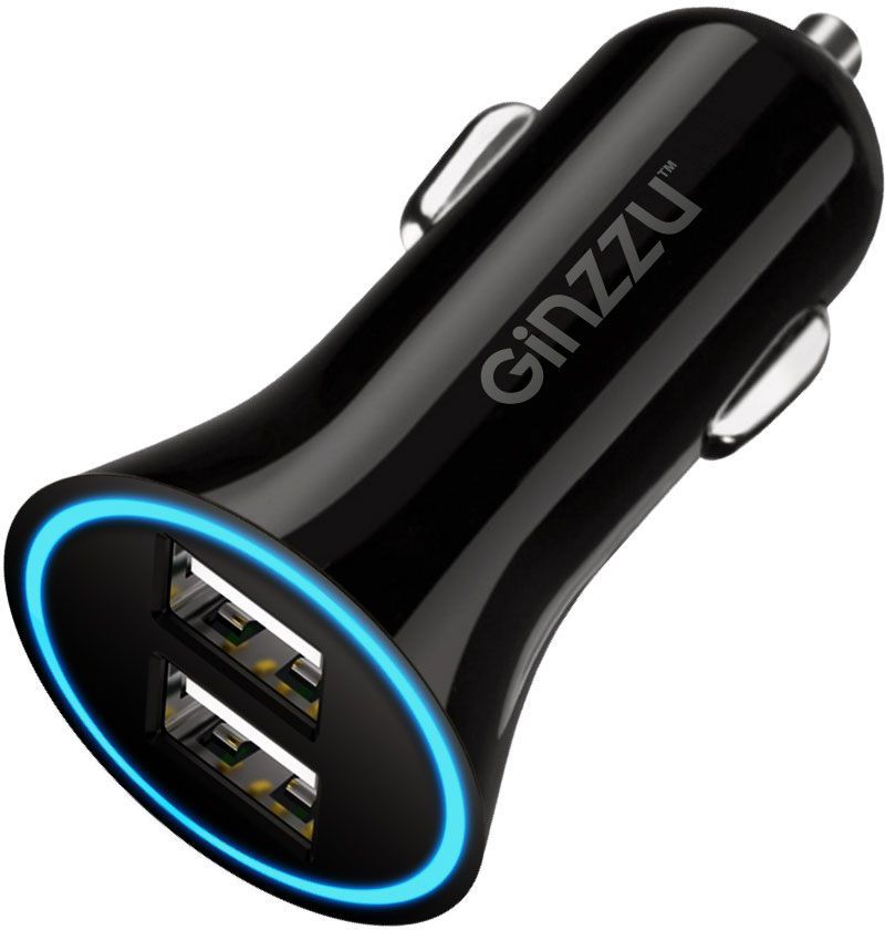 

Автомобильное зарядное устройство GINZZU GA-4013UB, АЗУ 5В/3.1A, 2хUSB, input 12V-24V