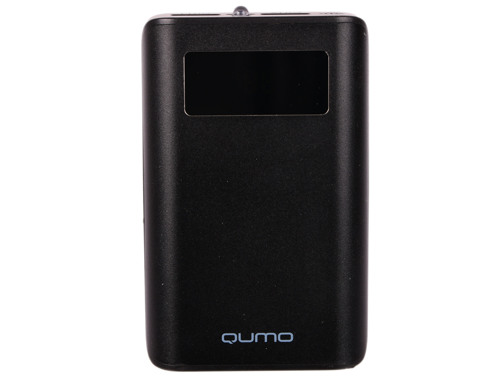 

Внешний аккумулятор Qumo PowerAid 9600 PRO, 9600 мА-ч, 2 USB 1A+2A, вход до 2А, черный, корпус ABS пластик. батарея LG, LCD экран
