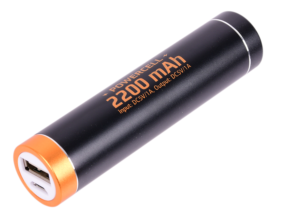 

Внешний аккумулятор Qumo PowerAid PowerCell 2.2, литий-ионный, 2200 мА-ч, 1 USB 1A, вход 0.5A, металлический корпус, раскраска под Duracell