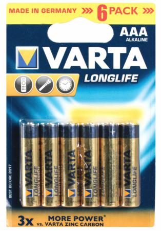 

Батарейки Varta Longlife AAA 6 шт