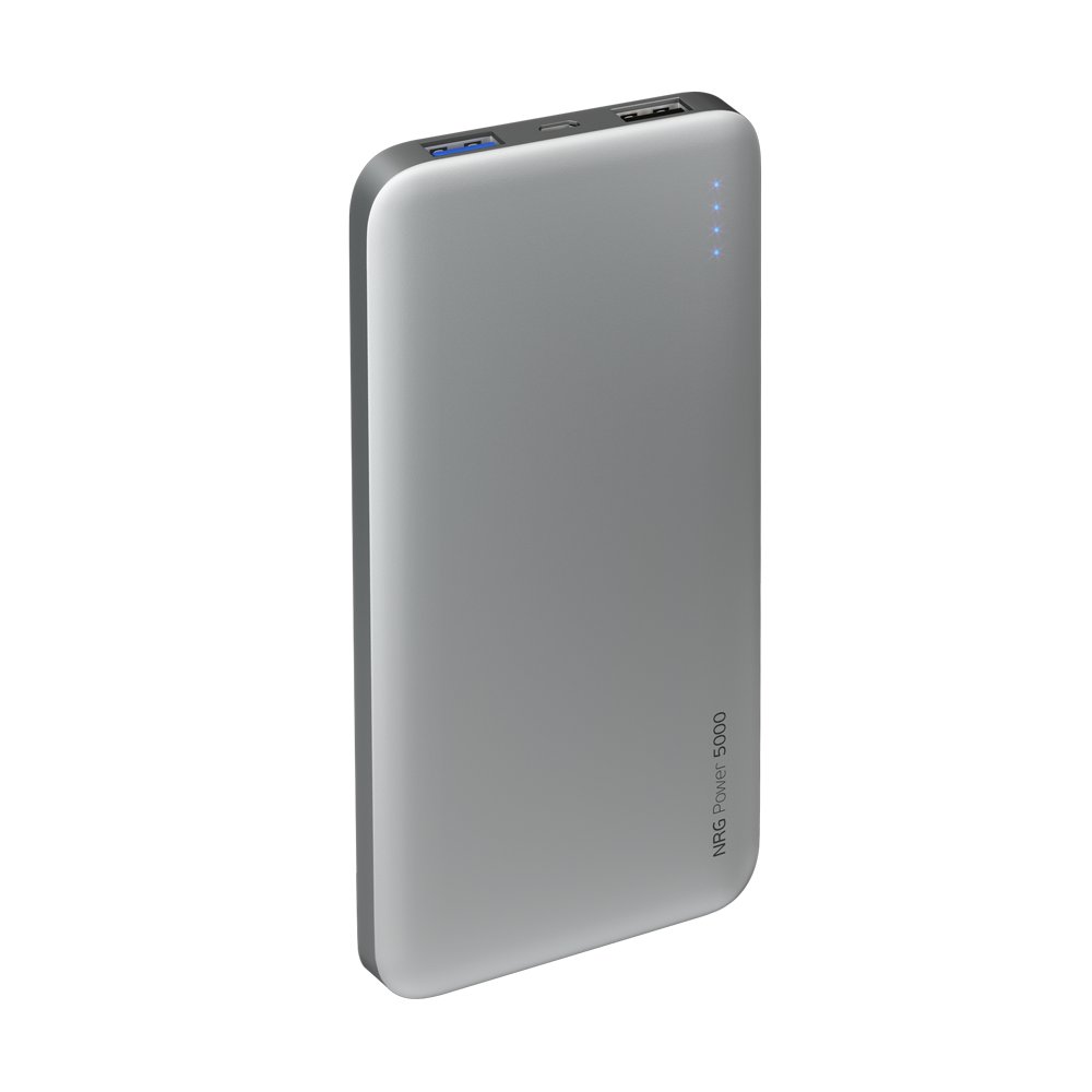 Внешний аккумулятор Deppa NRG Power 5000 mAh, 2.1A, 2xUSB, графит