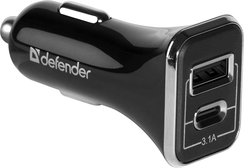 Автомобильное зарядное устройство Defender UCC-33 USB / USB Type-C, 5V/3А