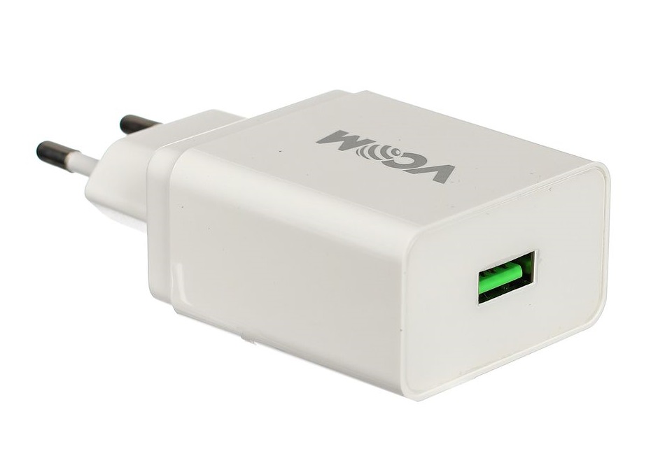 

Зарядное устройство AC VCOM M042/CA-M042 (EU Plug 100-220V) - USB, IC, Quick Charge 3.0