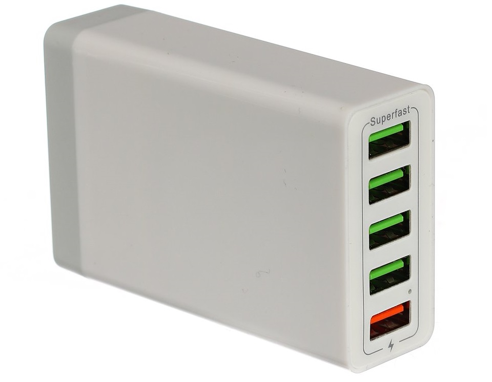 

Зарядное устройство VCOM CA-M046 5xUSB, IC, Quick Charge