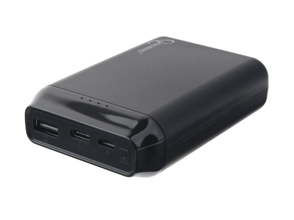 

Портативный аккумулятор Gembird GPB-101 черный 10000мА/ч, USB, type-c, 2.1A