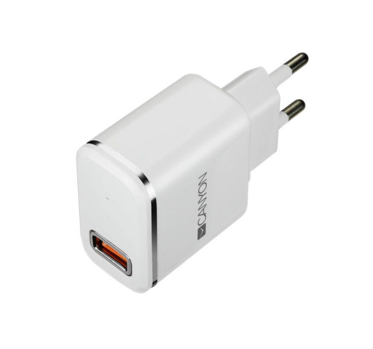 

Зарядное устройство CANYON CNE-CHA043WS 1xUSB, 2.1 A