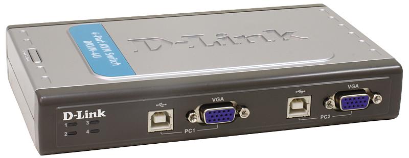 

KVM-переключатель D-Link DKVM-4U 4-портовый переключатель KVM с портами USB
