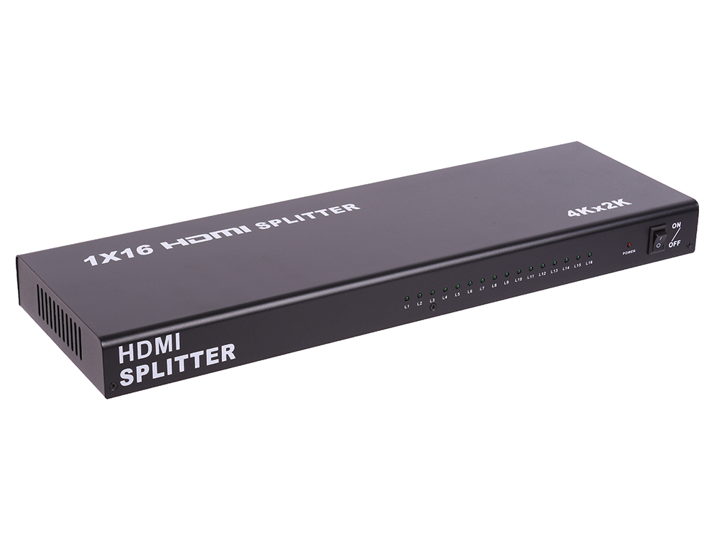 

Разветвитель HDMI 4K Splitter Orient HSP0116H, 1-16, HDMI 1.4/3D, UHDTV 4K(3840x2160)/HDTV1080p/1080i/720p, HDCP1.2, внешний БП 5В/2А, метал.корпус