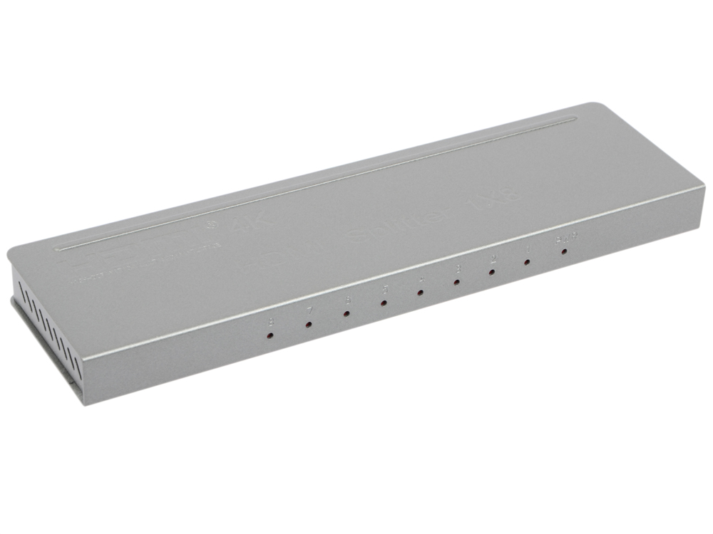 

Разветвитель Orient HSP0108H-mini, HDMI 4K Splitter 1-8, HDMI 1.4/3D, UHDTV 4K(3840x2160)/HDTV1080p/1080i/720p, HDCP1.2, внешний БП 5В/1.5A, метал.кор