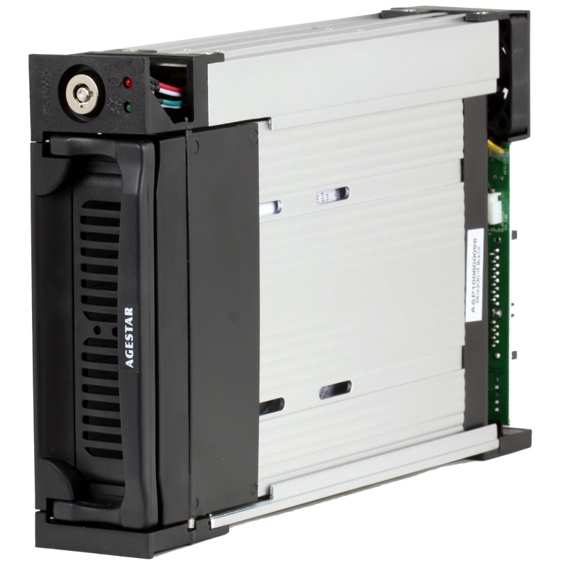 

Мобил рек AgeStar SR1A(KW)-1F, 3.5", SATA, Al,1fan, black