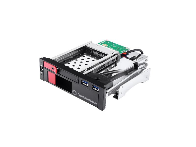 

Сменный бокс Thermaltake Max5 Duo ST0026Z SATA II пластик/сталь черный